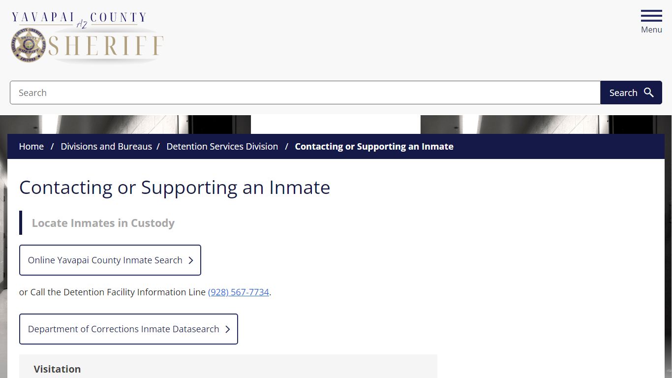 Contacting or Supporting an Inmate YCSOAZ.gov